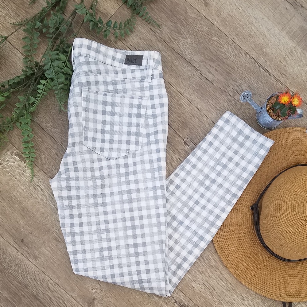PAIGE Verdugo Ankle Gingham